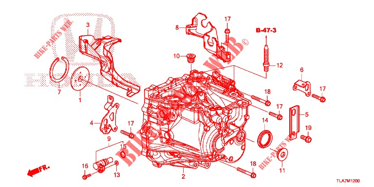 GETRIEBEGEHAEUSE (4WD) für Honda CR-V 1.5 MID 5 Türen 6 gang-Schaltgetriebe 2019