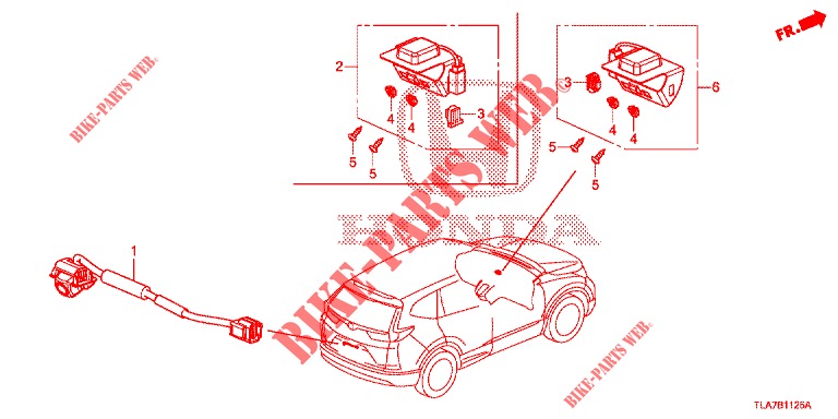 GPS/KAMERA ANTENNE RÜCKANSICHT für Honda CR-V 1.5 MID 5 Türen 6 gang-Schaltgetriebe 2019