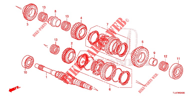 HAUPTWELLE (2WD) für Honda CR-V 1.5 MID 5 Türen 6 gang-Schaltgetriebe 2019