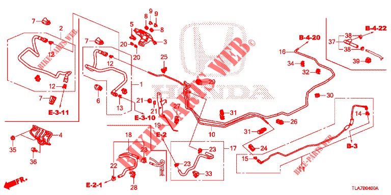 KRAFTSTOFFLEITUNG (LH) (1) für Honda CR-V 1.5 MID 5 Türen 6 gang-Schaltgetriebe 2019