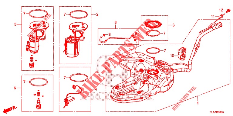 KRAFTSTOFFTANK  für Honda CR-V 1.5 MID 5 Türen 6 gang-Schaltgetriebe 2019