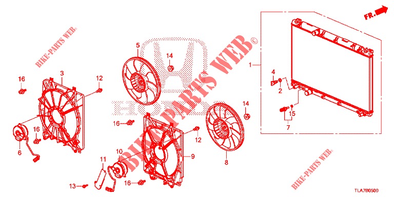 KUEHLER (1) für Honda CR-V 1.5 MID 5 Türen 6 gang-Schaltgetriebe 2019