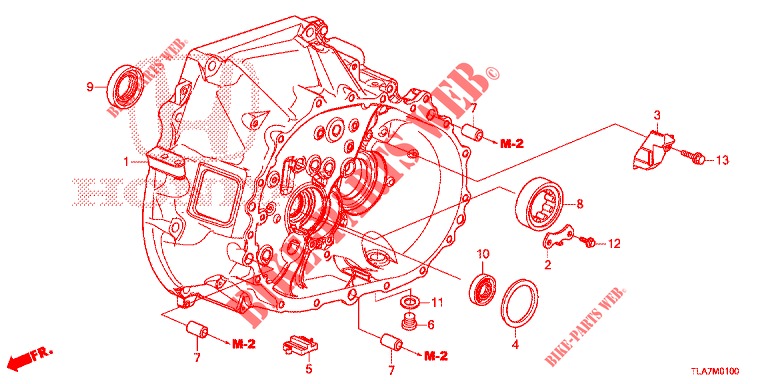 KUPPLUNGSGEHAEUSE (2WD) für Honda CR-V 1.5 MID 5 Türen 6 gang-Schaltgetriebe 2019