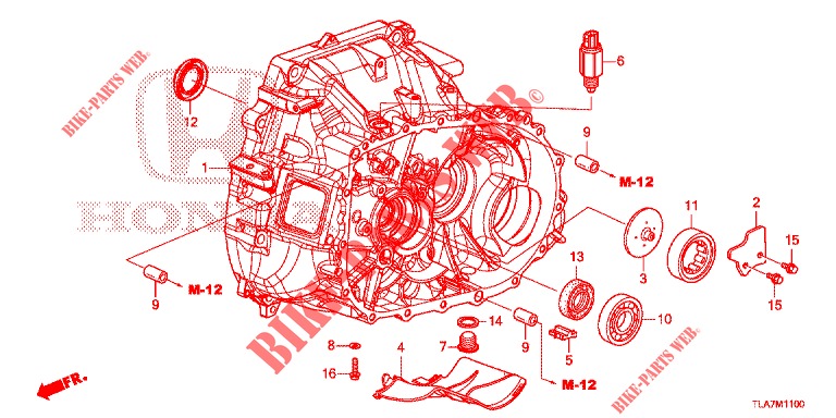 KUPPLUNGSGEHAEUSE (4WD) für Honda CR-V 1.5 MID 5 Türen 6 gang-Schaltgetriebe 2019