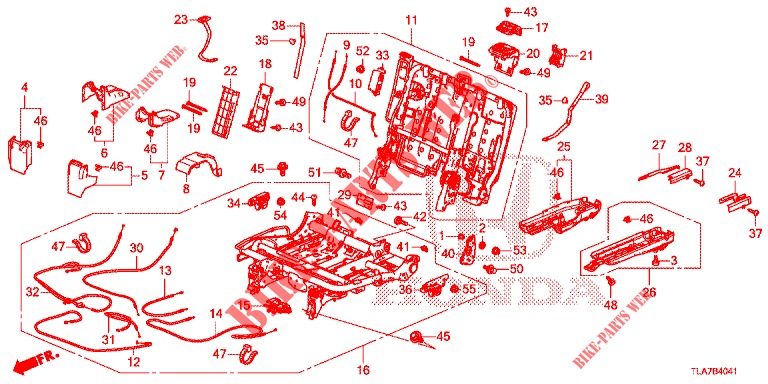 MITTLESITZKOMPONENTEN (D.) für Honda CR-V 1.5 MID 5 Türen 6 gang-Schaltgetriebe 2019