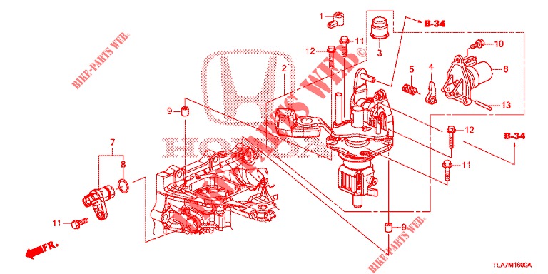 SCHALTARM/SCHALTHEBEL (4WD) für Honda CR-V 1.5 MID 5 Türen 6 gang-Schaltgetriebe 2019