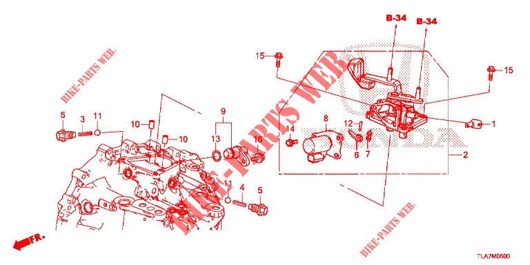 SCHALTHEBEL (2WD) für Honda CR-V 1.5 MID 5 Türen 6 gang-Schaltgetriebe 2019