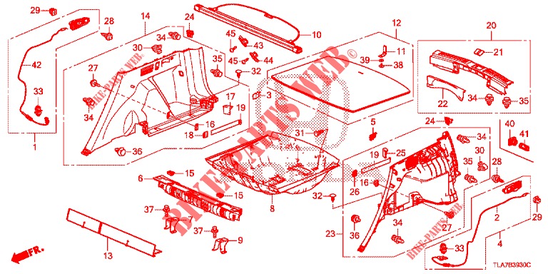 SEITENWANDVERKLEIDUNG (1) für Honda CR-V 1.5 MID 5 Türen 6 gang-Schaltgetriebe 2019