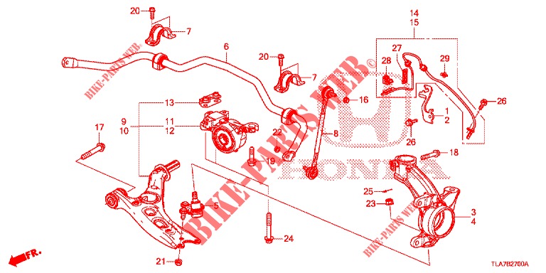 VORDERARTIKULATION / UNTERER VORDERARM für Honda CR-V 1.5 MID 5 Türen 6 gang-Schaltgetriebe 2019