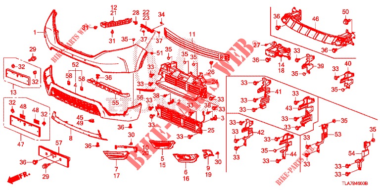 VORDERE STOSSFAENGER  für Honda CR-V 1.5 MID 5 Türen 6 gang-Schaltgetriebe 2019