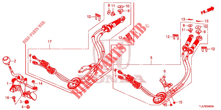 WAHLHEBEL(HMT)  für Honda CR-V 1.5 MID 5 Türen 6 gang-Schaltgetriebe 2019