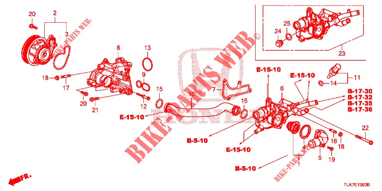 WASSERPUMPE/THERMOSTAT (1.5L) für Honda CR-V 1.5 MID 5 Türen 6 gang-Schaltgetriebe 2019