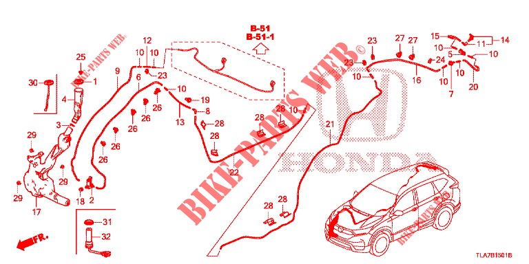 WINDSCHUTZSCHEIBENWASCHER (2) für Honda CR-V 1.5 MID 5 Türen 6 gang-Schaltgetriebe 2019