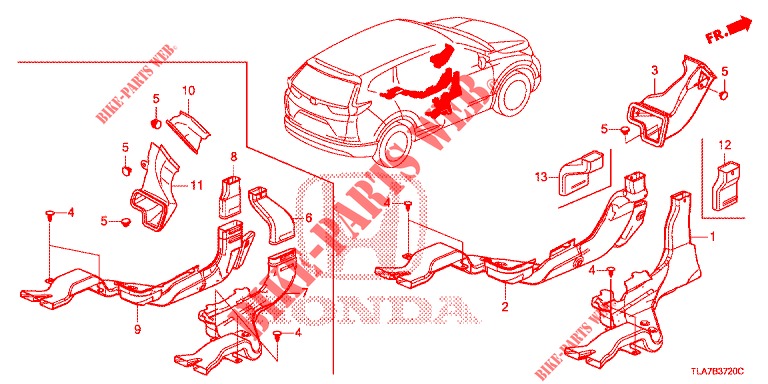 ZULEITUNGSROHR/ENTLUEFTUNGSROHR  für Honda CR-V 1.5 MID 5 Türen 6 gang-Schaltgetriebe 2019