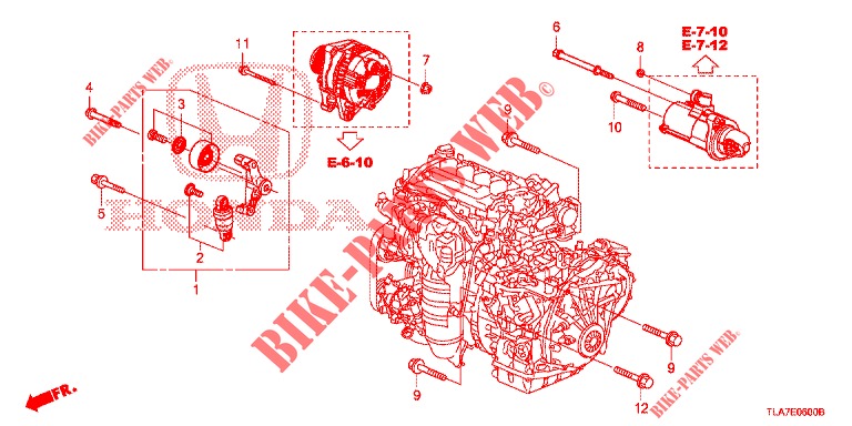 AUTOMATISCHE SPANNVORRICHTUNG (1.5L) für Honda CR-V 1.5 MID 5 Türen vollautomatische 2019