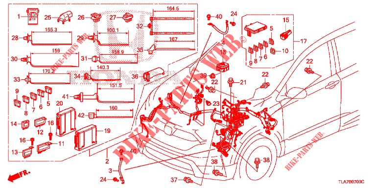 KABELBAUM (1) (LH) für Honda CR-V 1.5 MID 5 Türen vollautomatische 2019