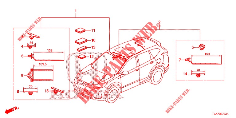 KABELBAUM (4) (LH) für Honda CR-V 1.5 MID 5 Türen vollautomatische 2019