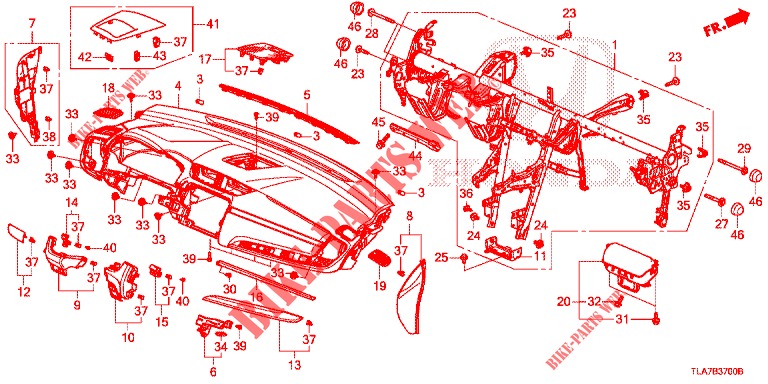 INSTRUMENTENBRETT, OBEN (LH) für Honda CR-V 1.5 TOP 5 Türen vollautomatische 2019