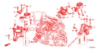 MOTORBEFESTIGUNGEN (DIESEL) (1.6L) für Honda CR-V DIESEL 1.6 COMFORT 5 Türen 6 gang-Schaltgetriebe 2014