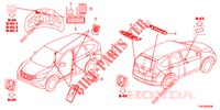 EMBLEME/WARNETIKETTEN  für Honda CR-V DIESEL 1.6 ELEGANCE 5 Türen 6 gang-Schaltgetriebe 2014