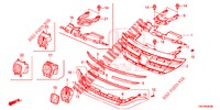 GRILL, VORNE/ZIERLEISTE  für Honda CR-V DIESEL 1.6 ELEGANCE 5 Türen 6 gang-Schaltgetriebe 2014