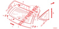 HECKFENSTER/HINTERES SEITENFENSTER  für Honda CR-V DIESEL 1.6 ELEGANCE 5 Türen 6 gang-Schaltgetriebe 2014