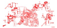 MOTORBEFESTIGUNGEN (DIESEL) (1.6L) für Honda CR-V DIESEL 1.6 ELEGANCE 5 Türen 6 gang-Schaltgetriebe 2014