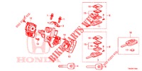 SCHLIESSZYLINDER KOMPONENTEN  für Honda CR-V DIESEL 1.6 ELEGANCE 5 Türen 6 gang-Schaltgetriebe 2014
