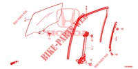 TUERFENSTER, HINTEN/REGLER  für Honda CR-V DIESEL 1.6 ELEGANCE 5 Türen 6 gang-Schaltgetriebe 2014