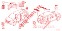 EMBLEME/WARNETIKETTEN  für Honda CR-V DIESEL 1.6 EXECUTIVE NAVI 5 Türen 6 gang-Schaltgetriebe 2014