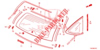 HECKFENSTER/HINTERES SEITENFENSTER  für Honda CR-V DIESEL 1.6 EXECUTIVE NAVI 5 Türen 6 gang-Schaltgetriebe 2014