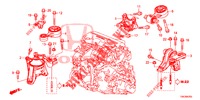 MOTORBEFESTIGUNGEN (DIESEL) (1.6L) für Honda CR-V DIESEL 1.6 EXECUTIVE NAVI 5 Türen 6 gang-Schaltgetriebe 2014