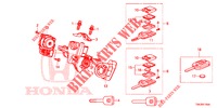 SCHLIESSZYLINDER KOMPONENTEN  für Honda CR-V DIESEL 1.6 EXECUTIVE NAVI 5 Türen 6 gang-Schaltgetriebe 2014