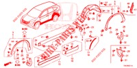 SEITENSCHWELLER ZIERLEISTE/SCHUTZ  für Honda CR-V DIESEL 1.6 EXECUTIVE NAVI 5 Türen 6 gang-Schaltgetriebe 2014
