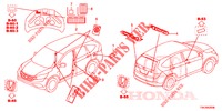 EMBLEME/WARNETIKETTEN  für Honda CR-V DIESEL 2.2 COMFORT 5 Türen 6 gang-Schaltgetriebe 2014