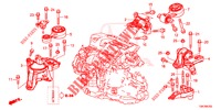 MOTORBEFESTIGUNGEN (DIESEL) (2.2L) (MT) für Honda CR-V DIESEL 2.2 COMFORT 5 Türen 6 gang-Schaltgetriebe 2014