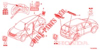 EMBLEME/WARNETIKETTEN  für Honda CR-V DIESEL 2.2 COMFORT 5 Türen 5 gang automatikgetriebe 2014