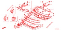 GRILL, VORNE/ZIERLEISTE  für Honda CR-V DIESEL 2.2 COMFORT 5 Türen 5 gang automatikgetriebe 2014