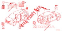 EMBLEME/WARNETIKETTEN  für Honda CR-V DIESEL 2.2 ELEGANCE 5 Türen 5 gang automatikgetriebe 2014