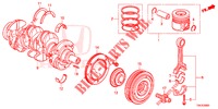 KURBELWELLE/KOLBEN (DIESEL) (2.2L) für Honda CR-V DIESEL 2.2 ELEGANCE 5 Türen 5 gang automatikgetriebe 2014