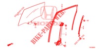 TUERFENSTER, HINTEN/REGLER  für Honda CR-V DIESEL 2.2 ELEGANCE 5 Türen 5 gang automatikgetriebe 2014