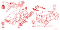 EMBLEME/WARNETIKETTEN  für Honda CR-V DIESEL 2.2 ELEGANCE L 5 Türen 6 gang-Schaltgetriebe 2014