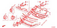 GRILL, VORNE/ZIERLEISTE  für Honda CR-V DIESEL 2.2 ELEGANCE L 5 Türen 6 gang-Schaltgetriebe 2014