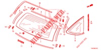 HECKFENSTER/HINTERES SEITENFENSTER  für Honda CR-V DIESEL 2.2 ELEGANCE L 5 Türen 6 gang-Schaltgetriebe 2014