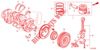KURBELWELLE/KOLBEN (DIESEL) (2.2L) für Honda CR-V DIESEL 2.2 ELEGANCE L 5 Türen 6 gang-Schaltgetriebe 2014