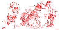MOTORBEFESTIGUNGEN (DIESEL) (2.2L) (MT) für Honda CR-V DIESEL 2.2 ELEGANCE L 5 Türen 6 gang-Schaltgetriebe 2014