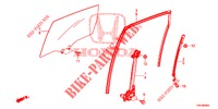 TUERFENSTER, HINTEN/REGLER  für Honda CR-V DIESEL 2.2 ELEGANCE L 5 Türen 6 gang-Schaltgetriebe 2014