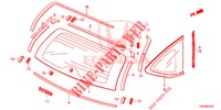 HECKFENSTER/HINTERES SEITENFENSTER  für Honda CR-V DIESEL 2.2 ELEGANCE L 5 Türen 5 gang automatikgetriebe 2014