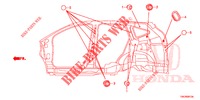 GUMMITUELLE (LATERAL) für Honda CR-V DIESEL 2.2 EXCLUSIVE NAVI 5 Türen 5 gang automatikgetriebe 2014