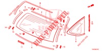 HECKFENSTER/HINTERES SEITENFENSTER  für Honda CR-V DIESEL 2.2 EXCLUSIVE NAVI 5 Türen 5 gang automatikgetriebe 2014